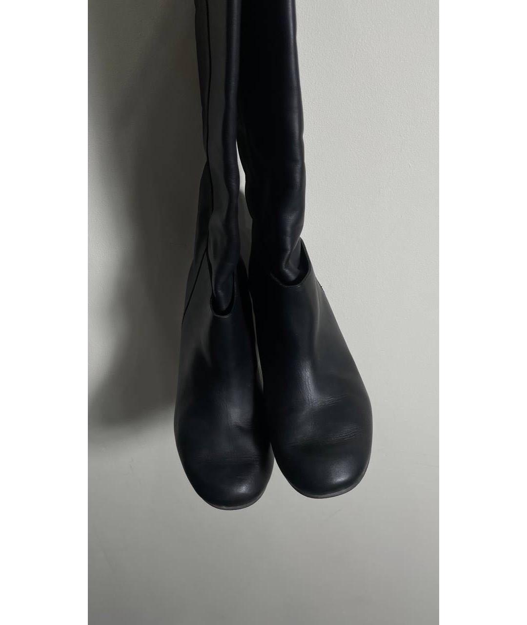 MM6 MAISON MARGIELA Черные кожаные сапоги, фото 6