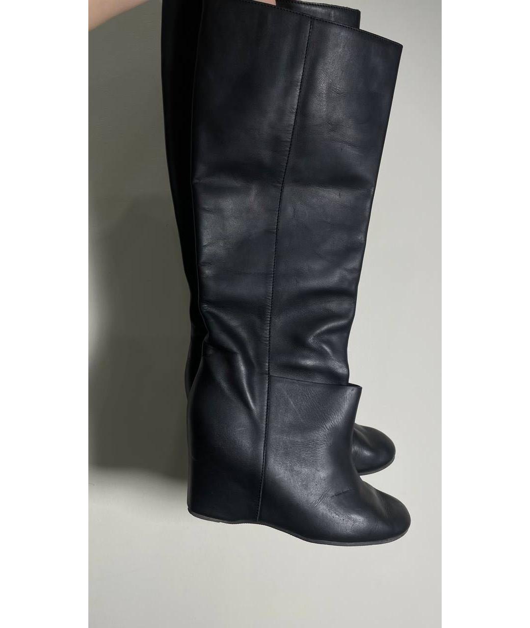 MM6 MAISON MARGIELA Черные кожаные сапоги, фото 5