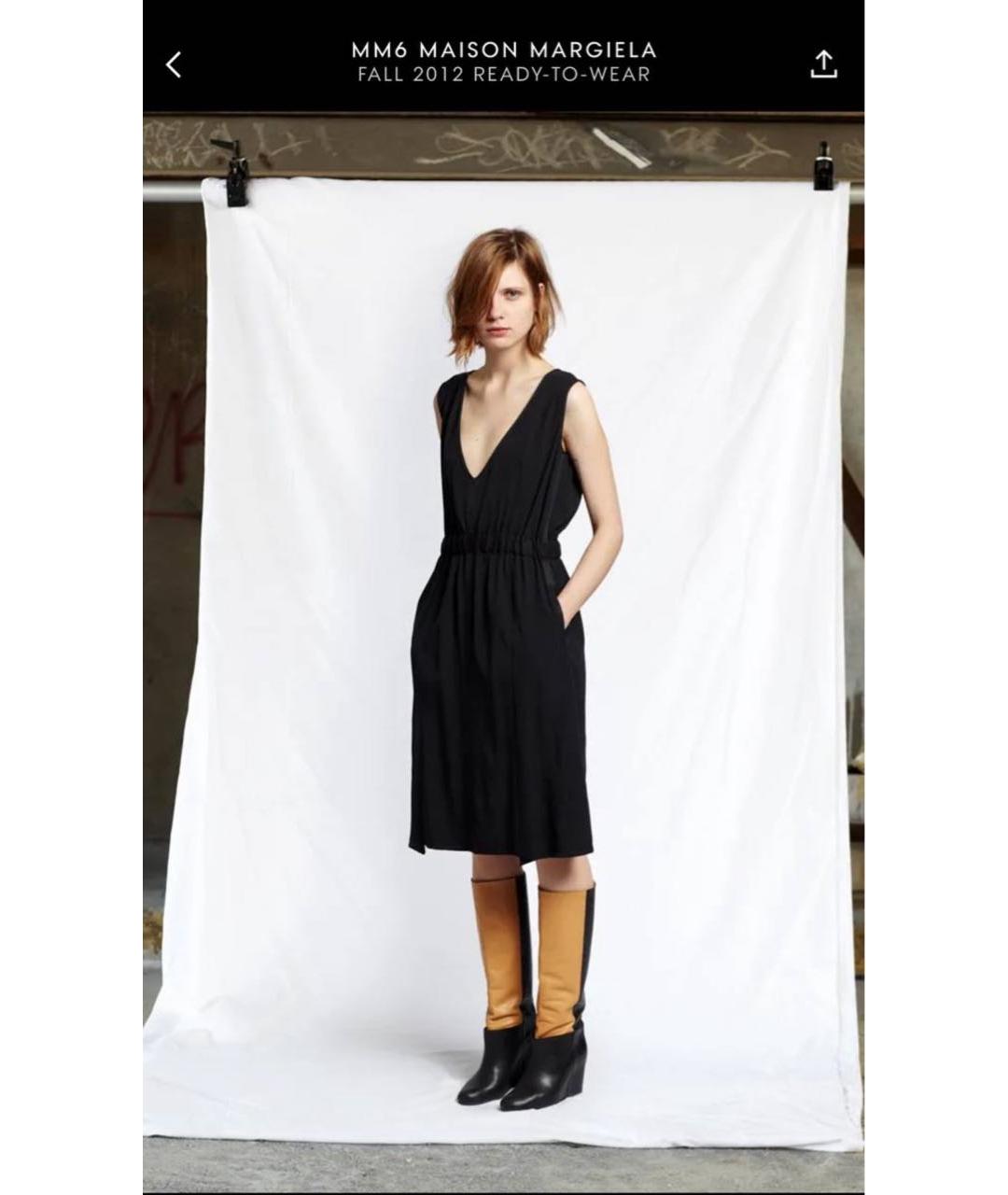 MM6 MAISON MARGIELA Черные кожаные сапоги, фото 8