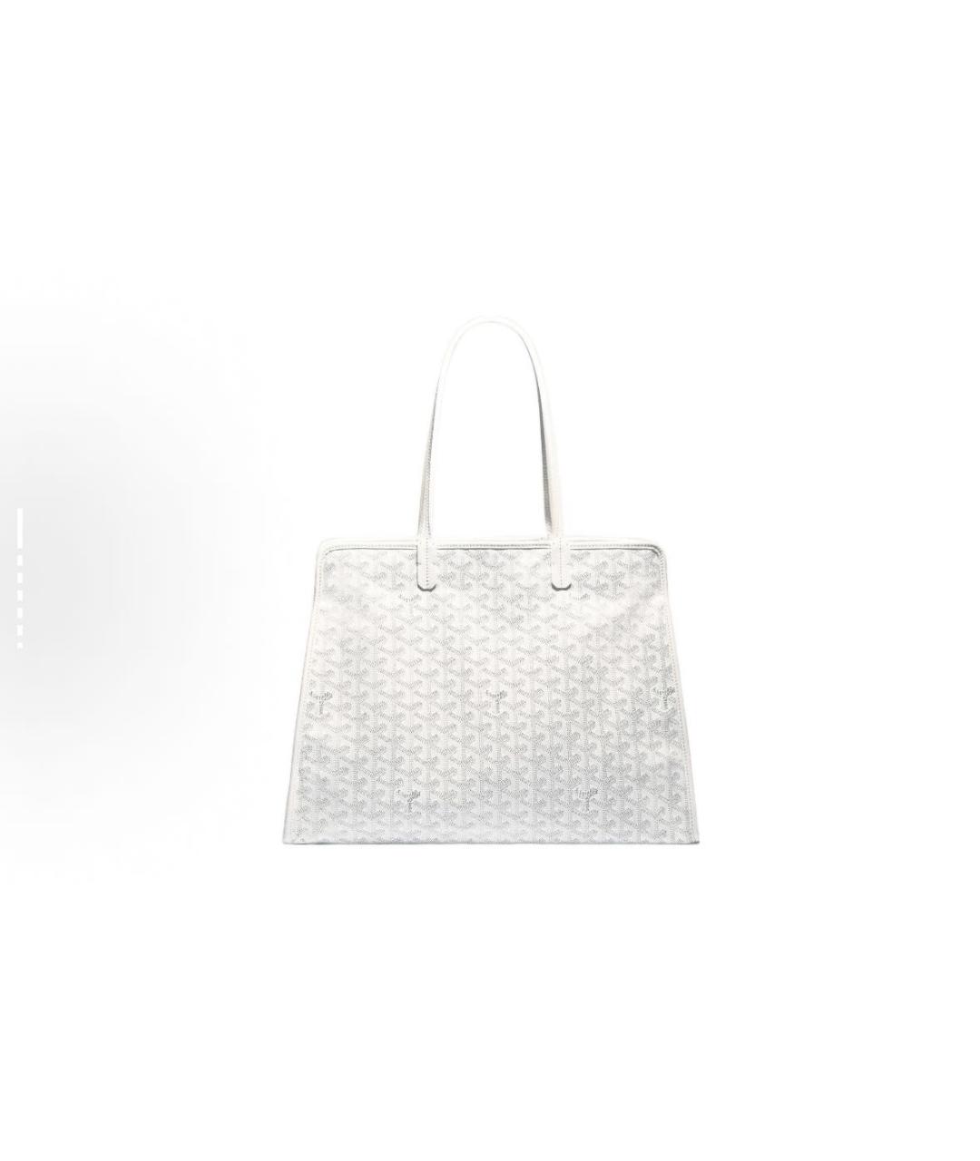 GOYARD Белая кожаная сумка тоут, фото 1