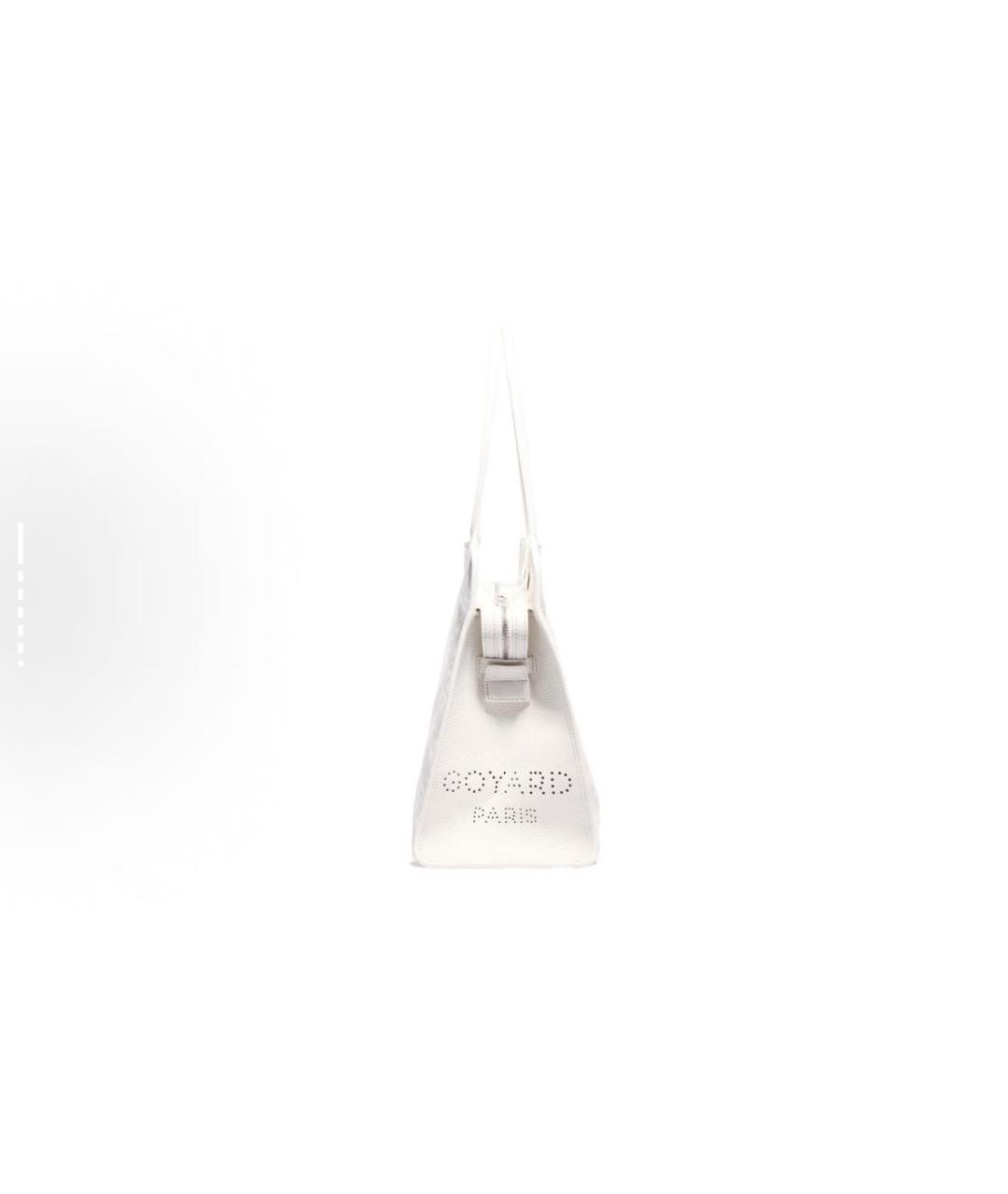 GOYARD Белая кожаная сумка тоут, фото 3