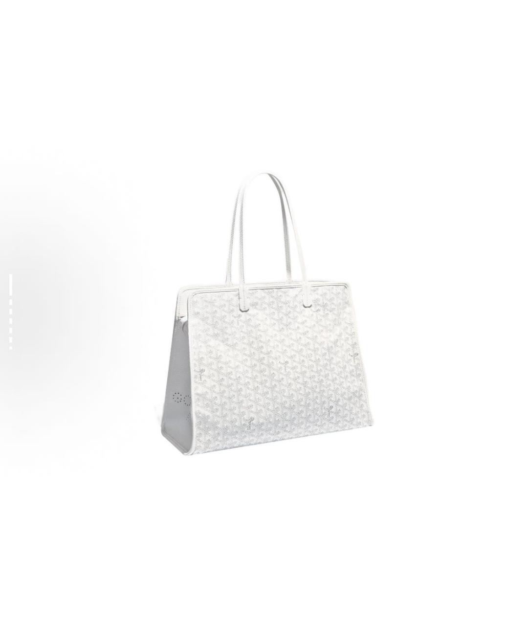 GOYARD Белая кожаная сумка тоут, фото 2