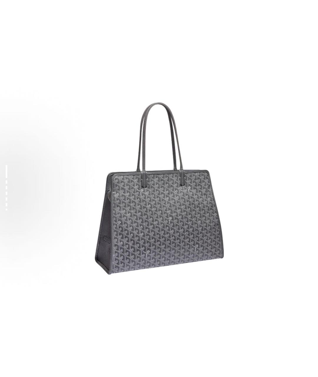 GOYARD Антрацитовая кожаная сумка тоут, фото 1