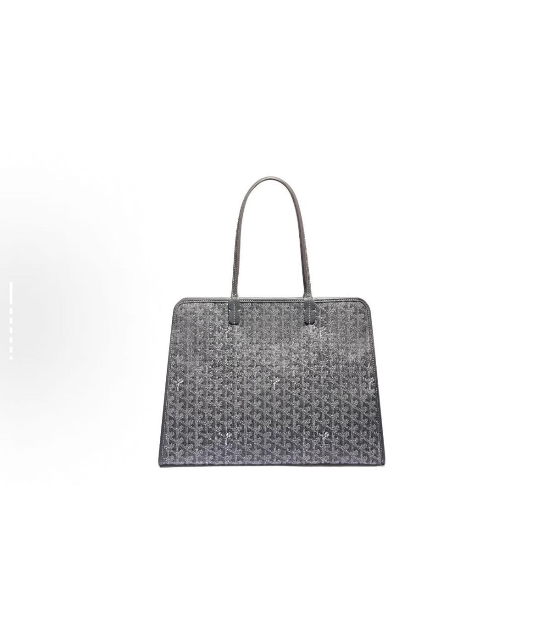 GOYARD Антрацитовая кожаная сумка тоут, фото 2