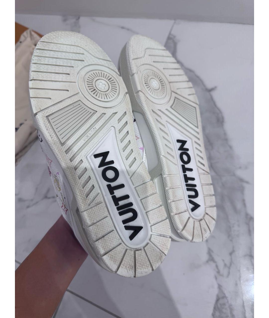 LOUIS VUITTON Белые кожаные кеды, фото 7