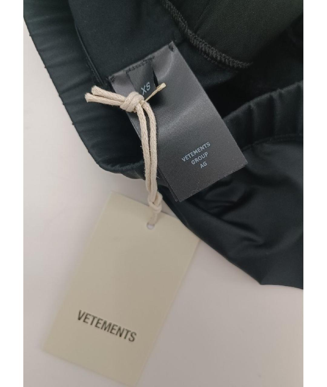 VETEMENTS Черная полиамидовая майка, фото 3