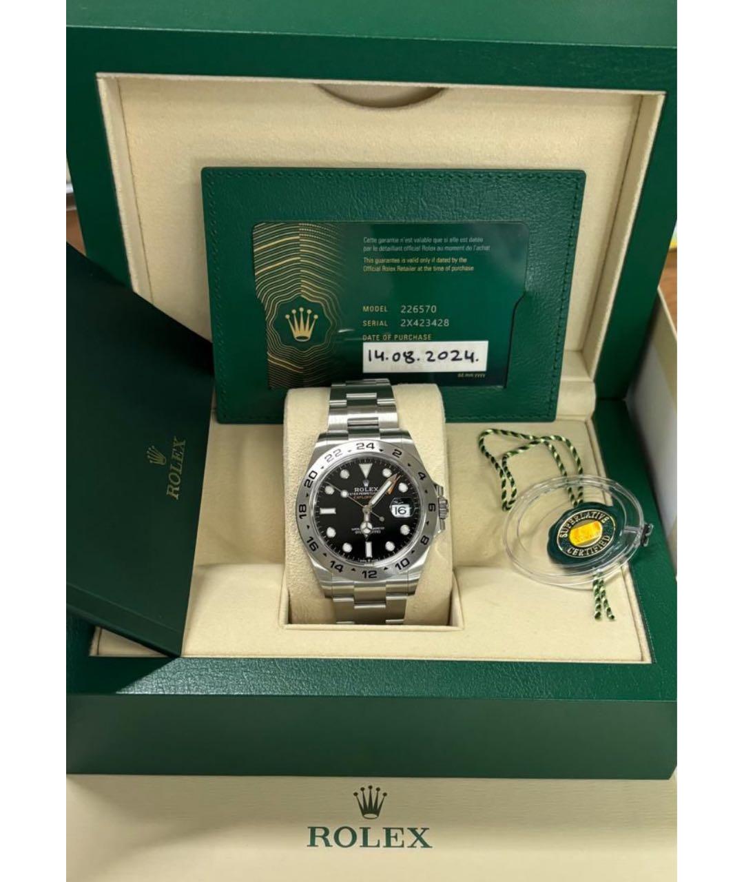 ROLEX Черные часы, фото 2