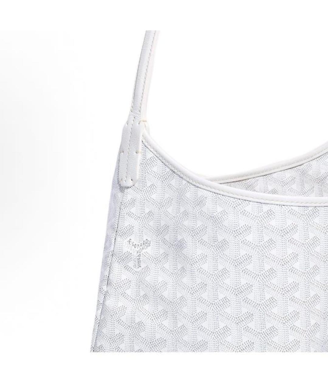 GOYARD Белая кожаная сумка тоут, фото 4