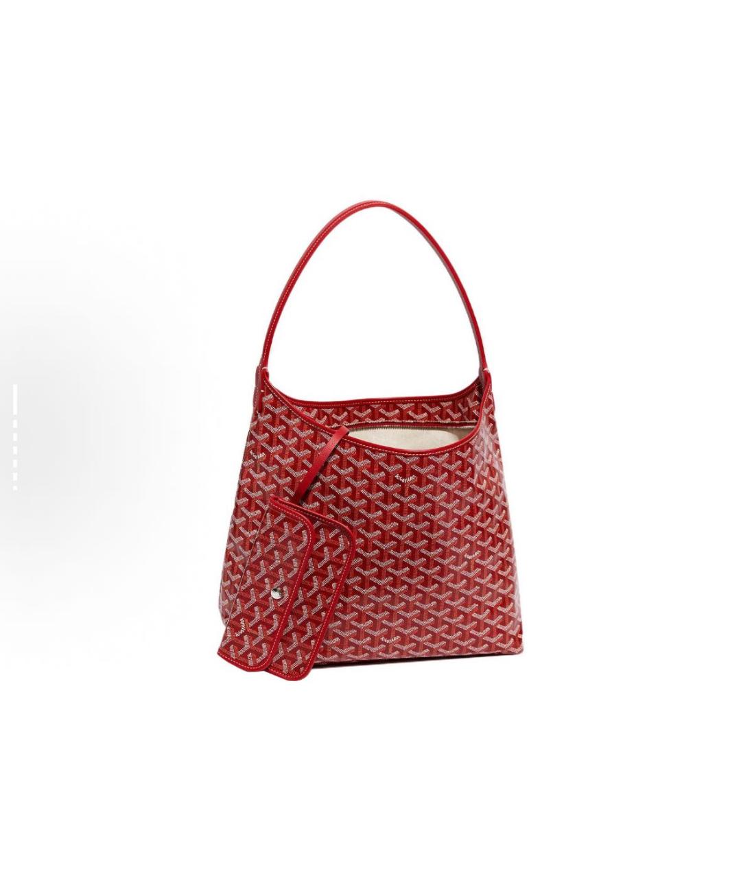 GOYARD Красная кожаная сумка тоут, фото 3