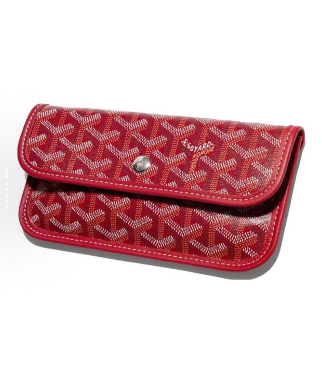 GOYARD Красная кожаная сумка тоут, фото 4