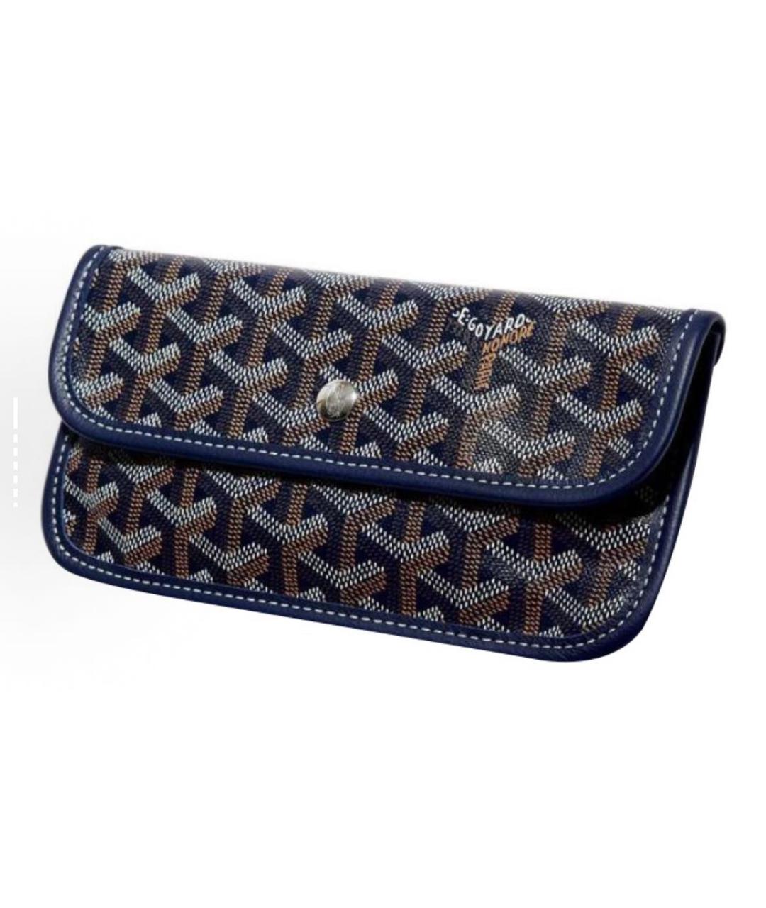 GOYARD Темно-синяя кожаная сумка тоут, фото 4