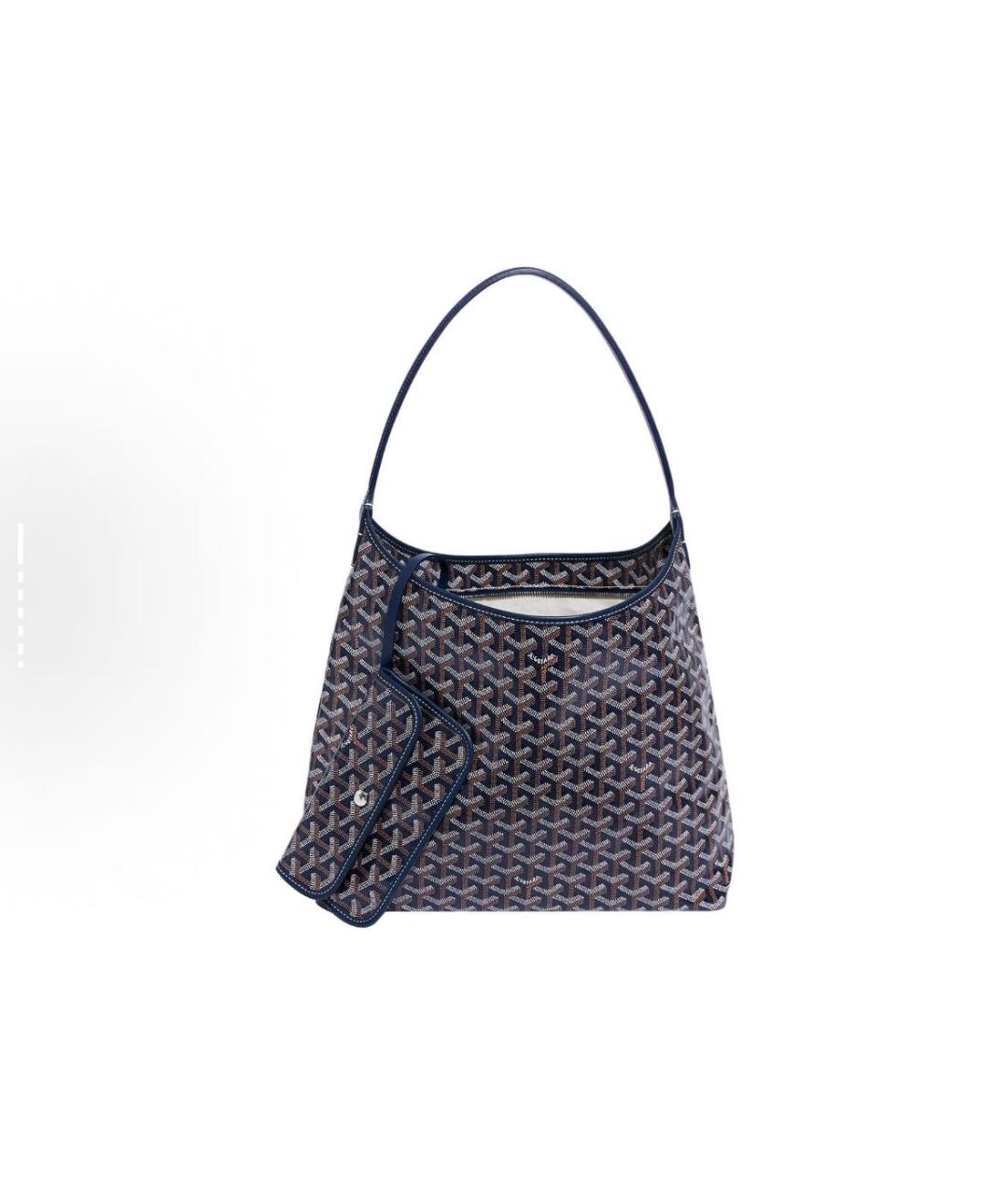 GOYARD Темно-синяя кожаная сумка тоут, фото 2