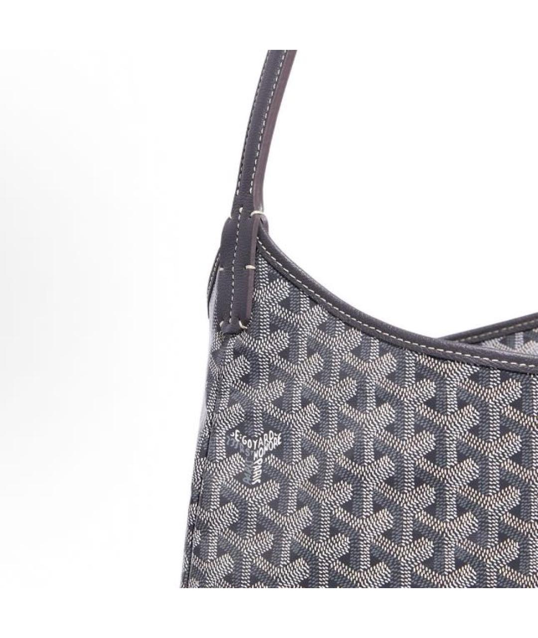 GOYARD Антрацитовая кожаная сумка тоут, фото 4