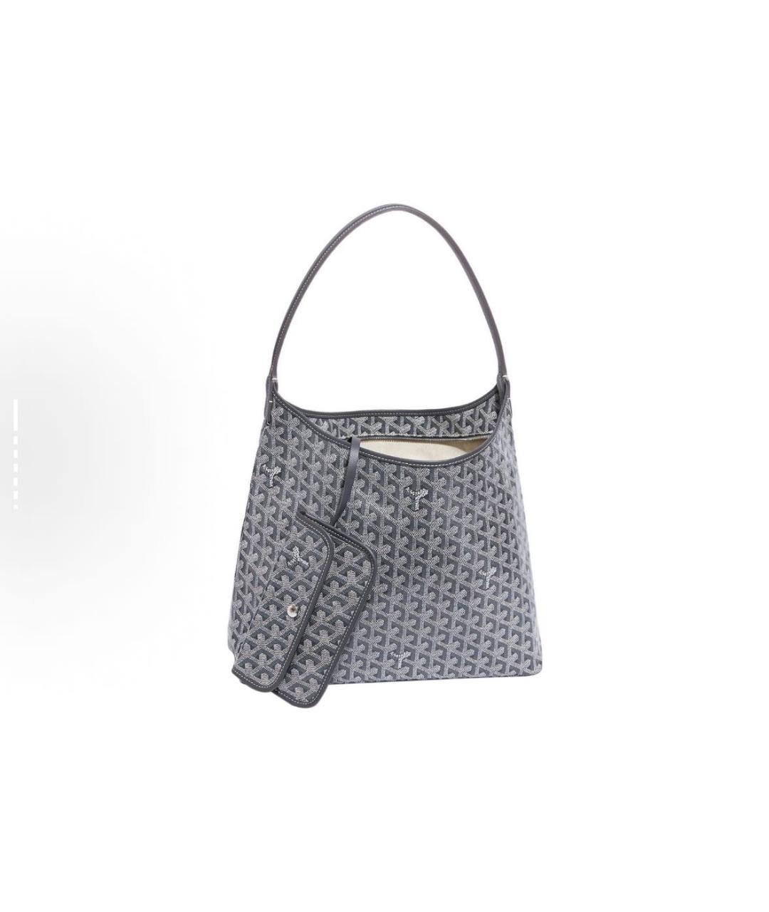 GOYARD Антрацитовая кожаная сумка тоут, фото 3