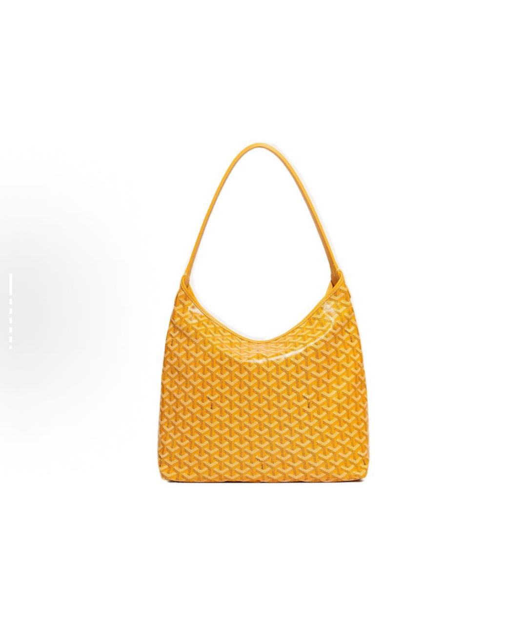 GOYARD Желтая кожаная сумка тоут, фото 3