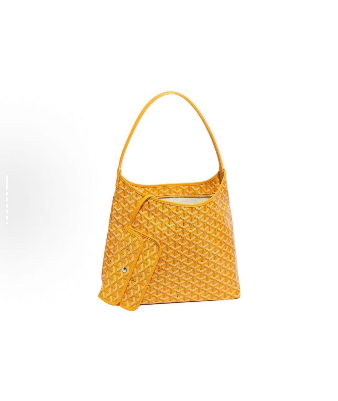 GOYARD Желтая кожаная сумка тоут, фото 2