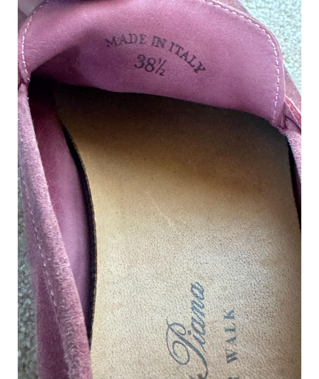 LORO PIANA Розовые замшевые лоферы, фото 5