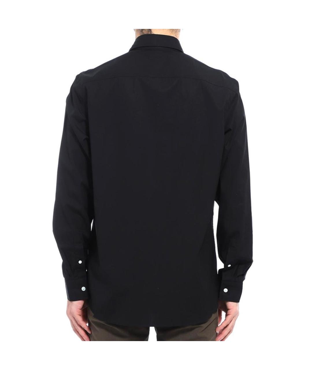 BURBERRY Черная хлопковая классическая рубашка, фото 4