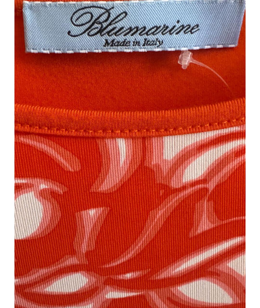 BLUMARINE Оранжевая вискозная блузы, фото 5