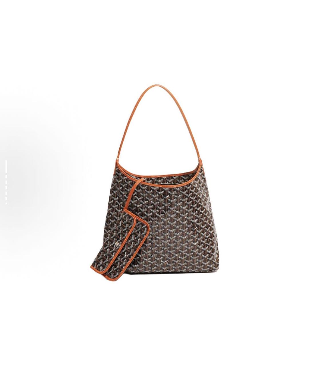 GOYARD Коричневая кожаная сумка тоут, фото 2