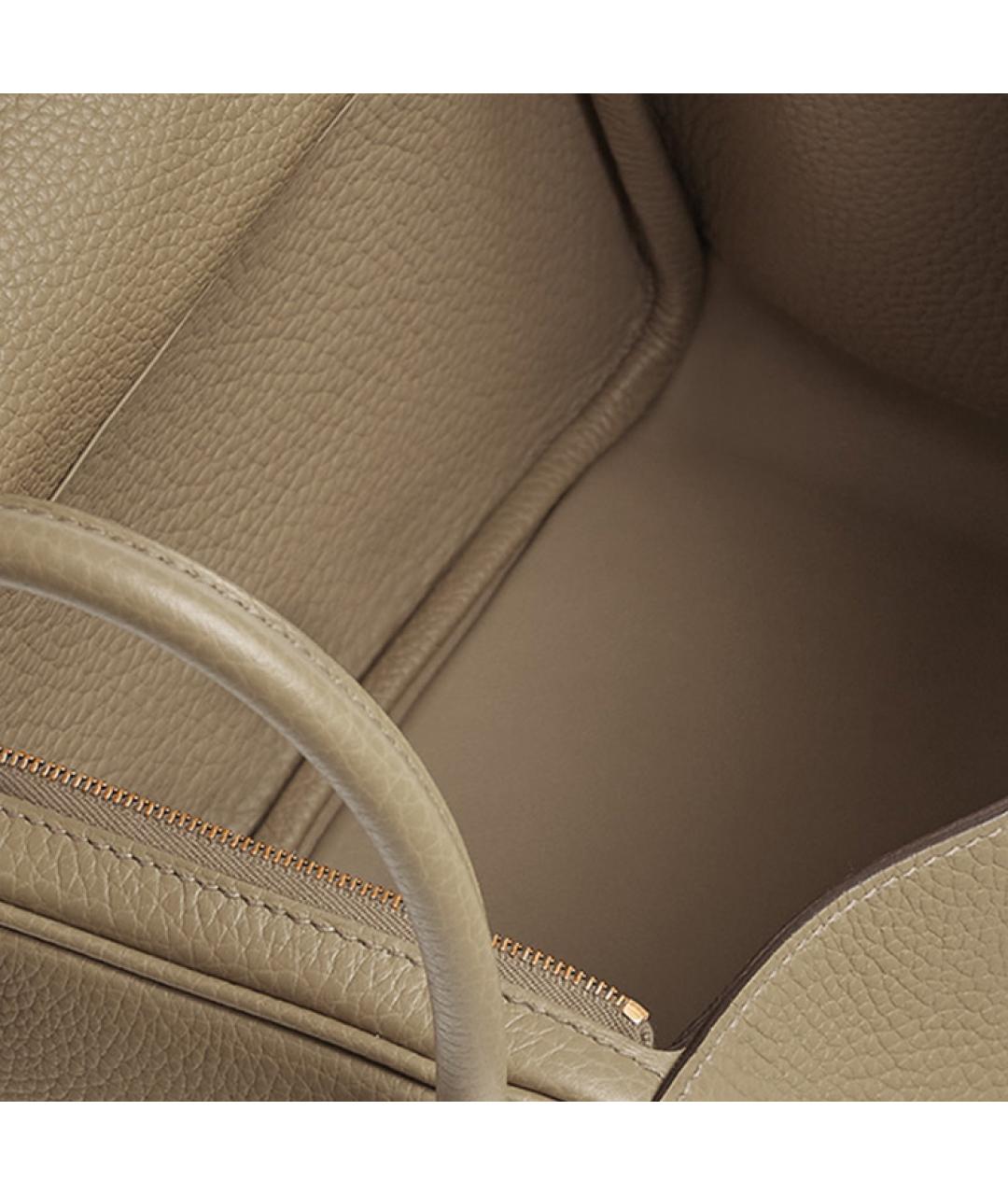 HERMES Коричневая кожаная сумка через плечо, фото 4