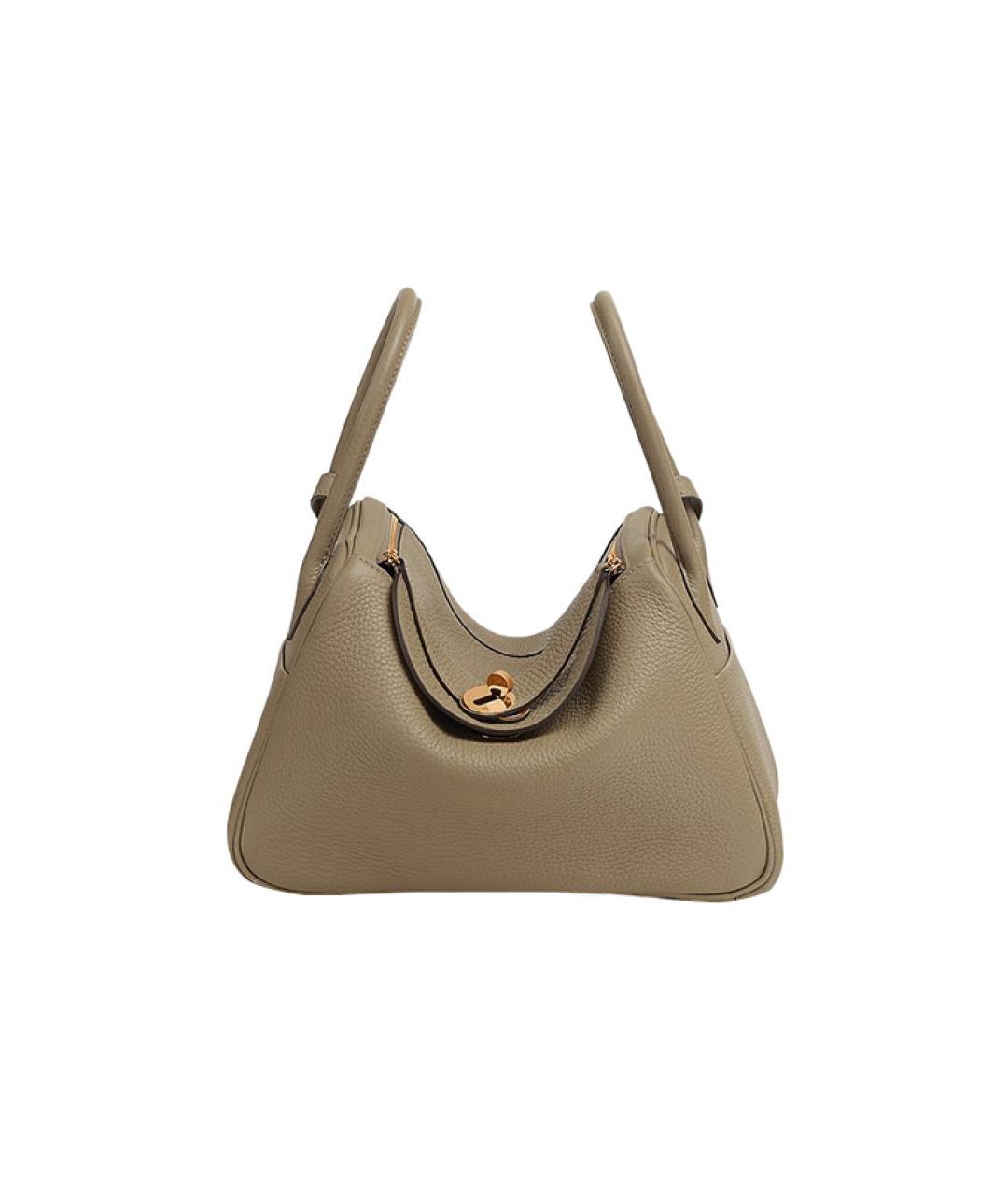 HERMES Коричневая кожаная сумка через плечо, фото 6