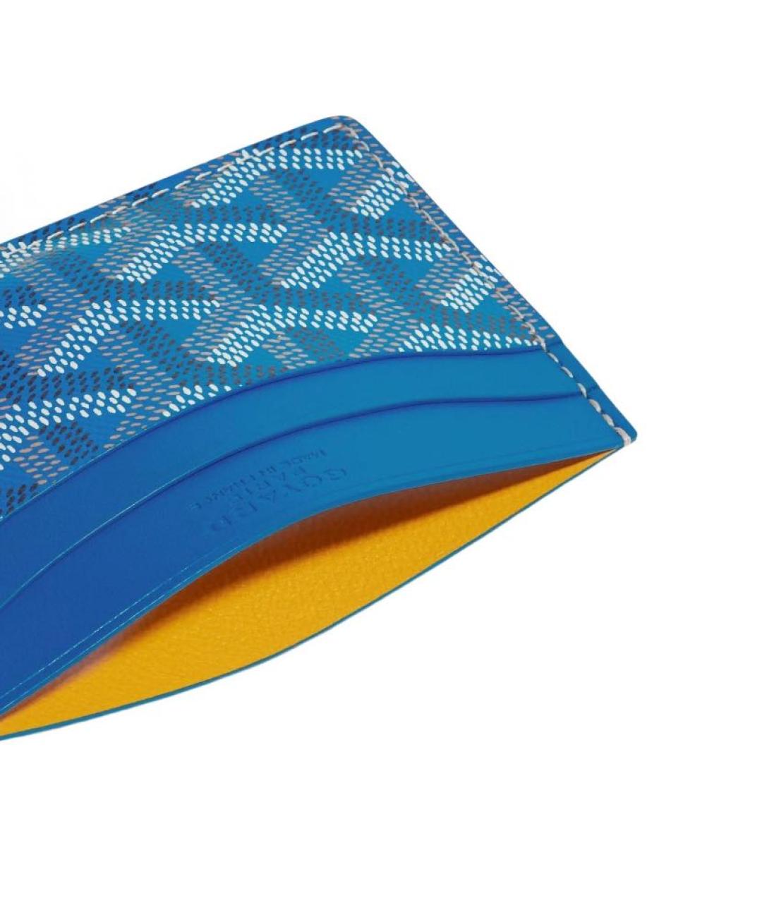 GOYARD Синий кожаный кардхолдер, фото 2