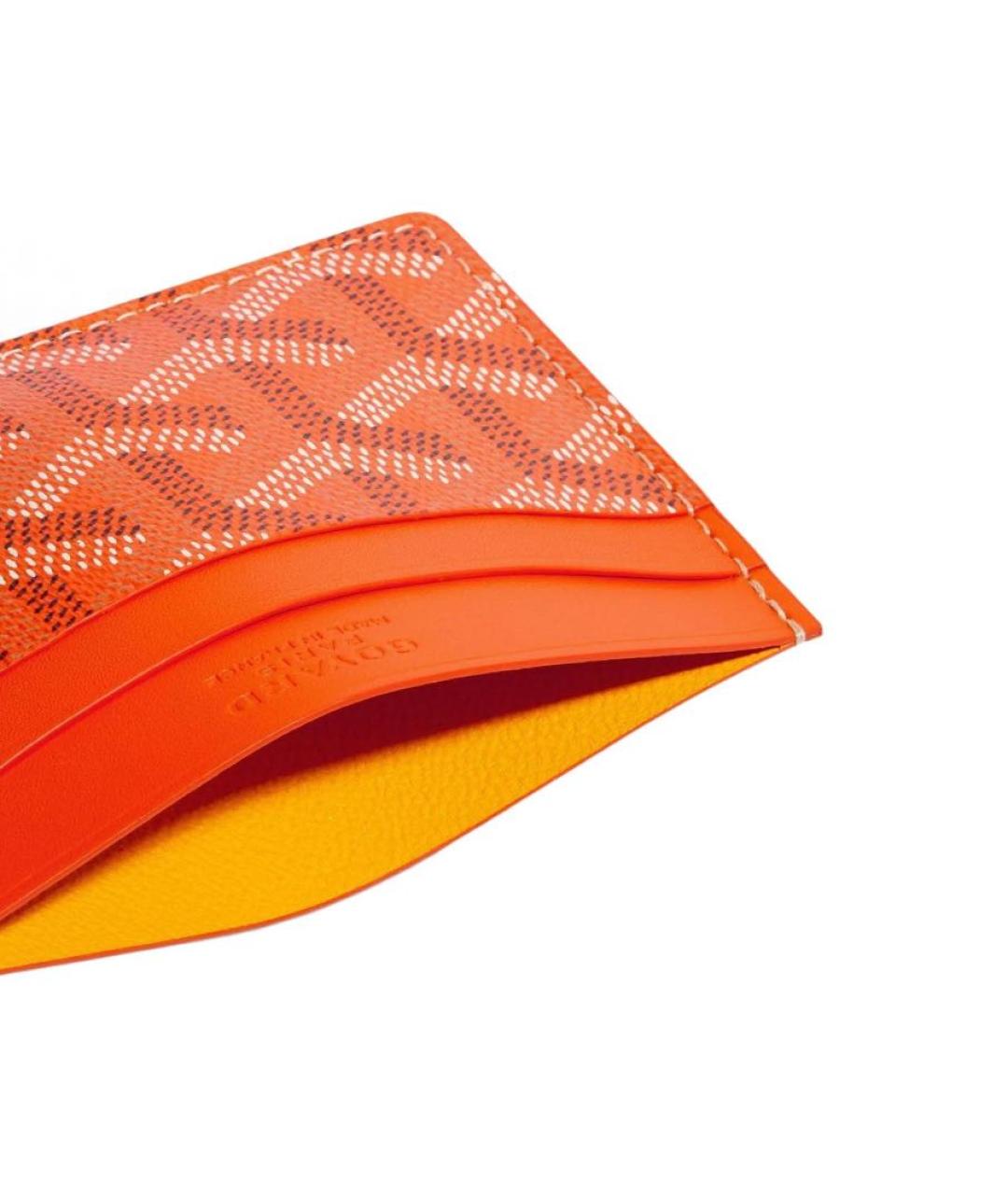 GOYARD Оранжевый кожаный кардхолдер, фото 2