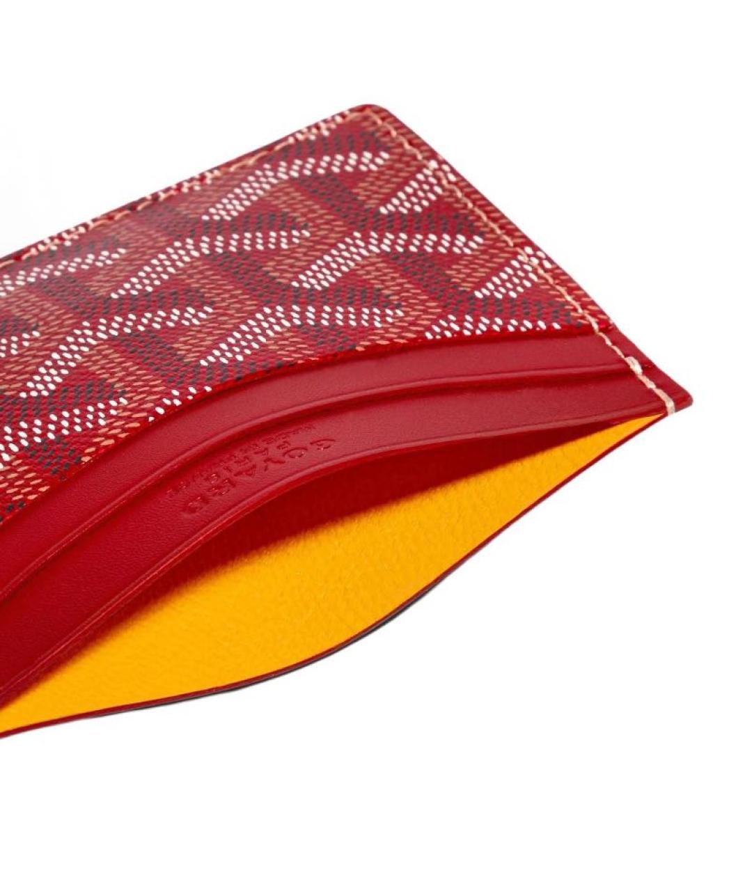 GOYARD Красный кожаный кардхолдер, фото 2