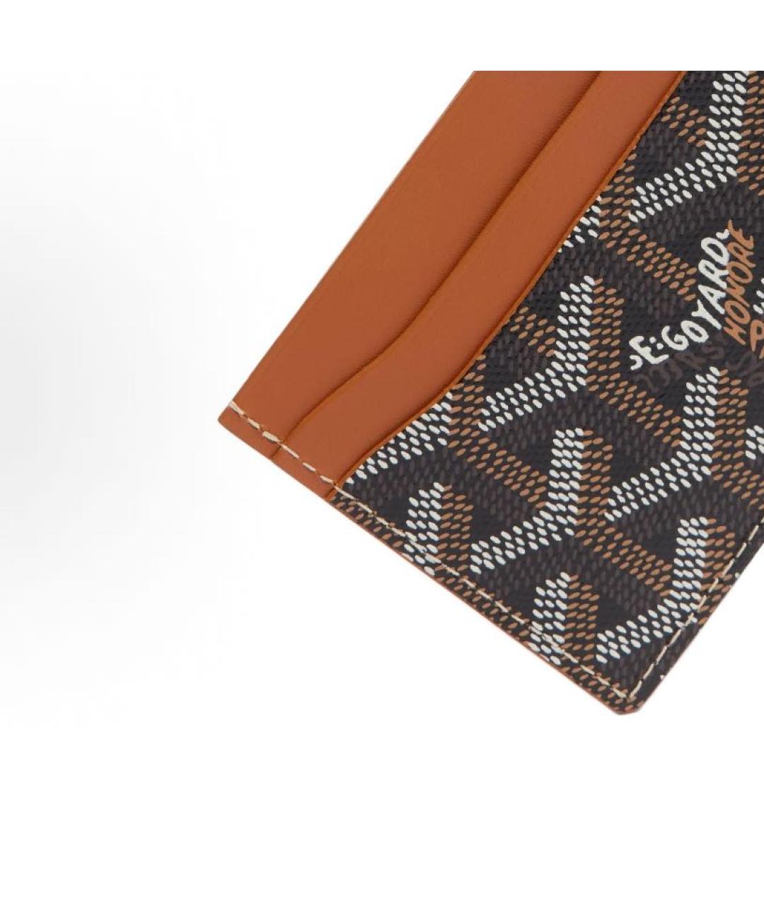 GOYARD Коричневый кожаный кардхолдер, фото 3