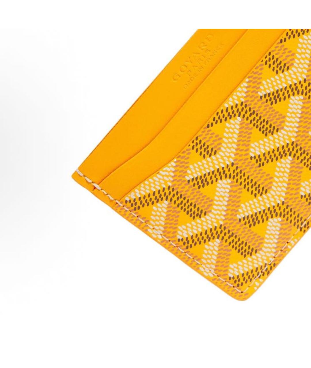GOYARD Желтый кожаный кардхолдер, фото 3