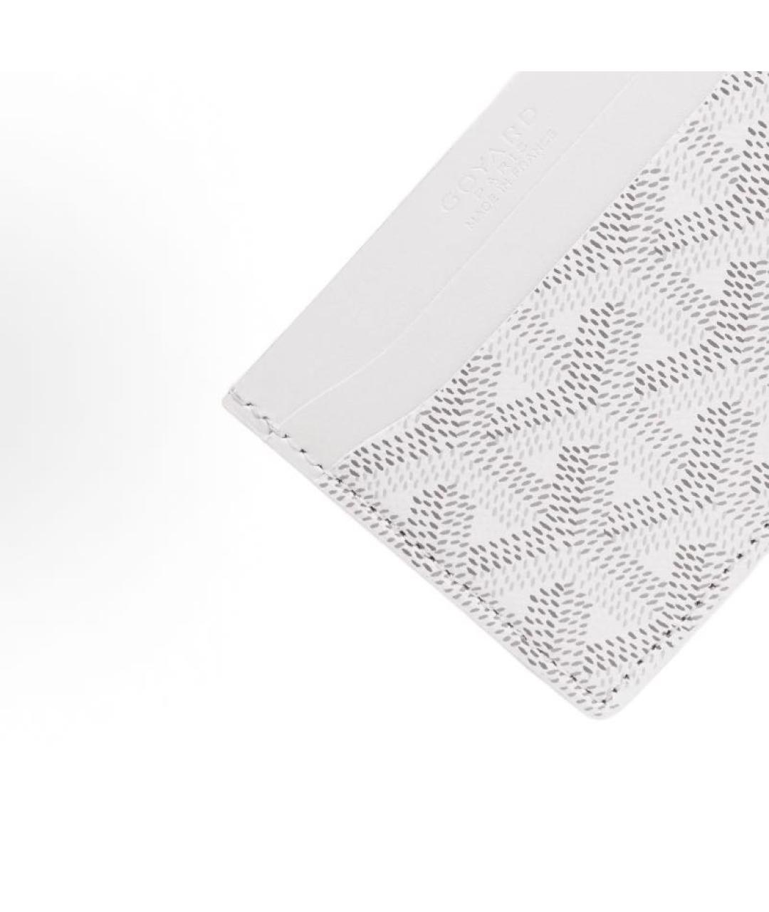 GOYARD Белый кожаный кардхолдер, фото 3