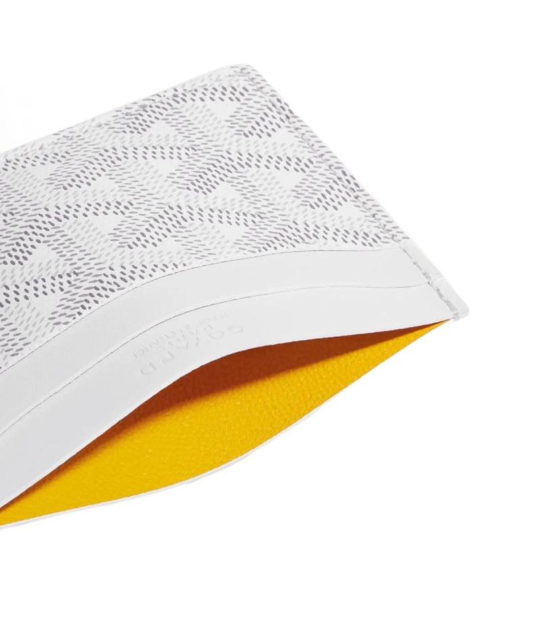 GOYARD Белый кожаный кардхолдер, фото 2