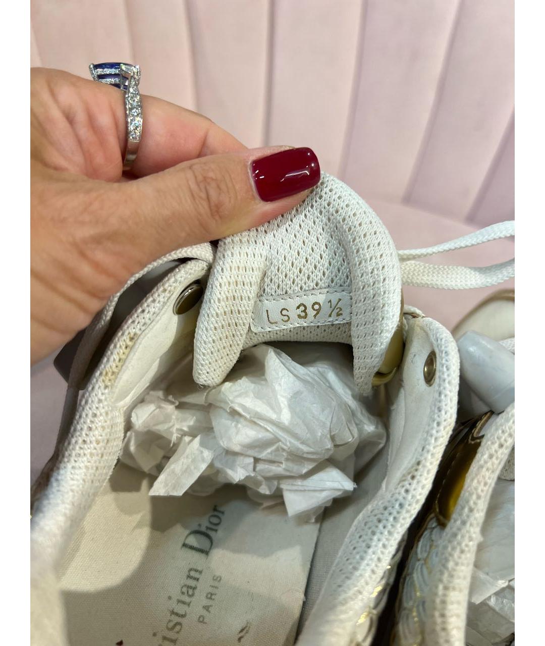 CHRISTIAN DIOR Белые текстильные кеды, фото 5