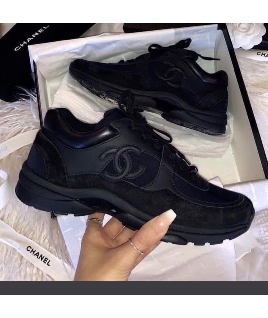 CHANEL Черные кроссовки, фото 6
