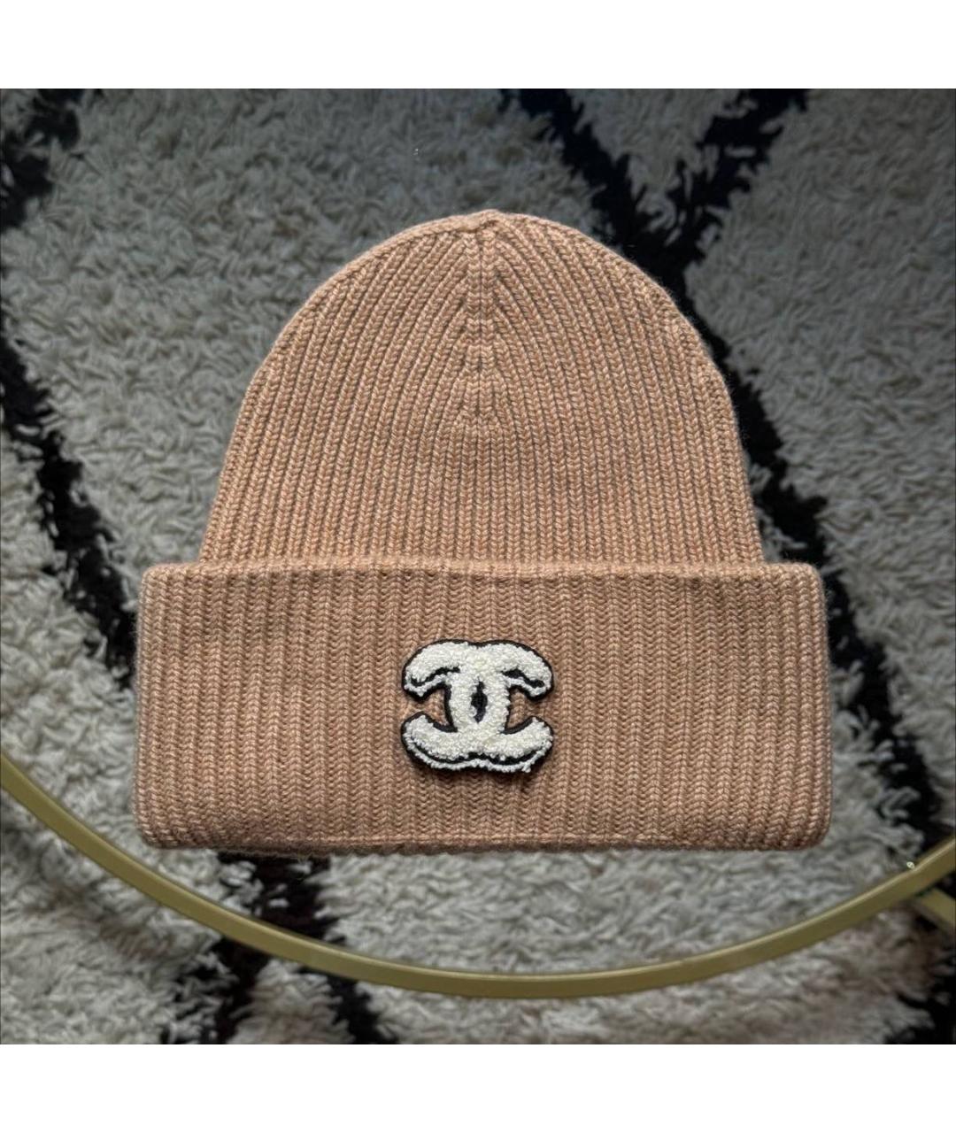 CHANEL Коричневая шапка, фото 3