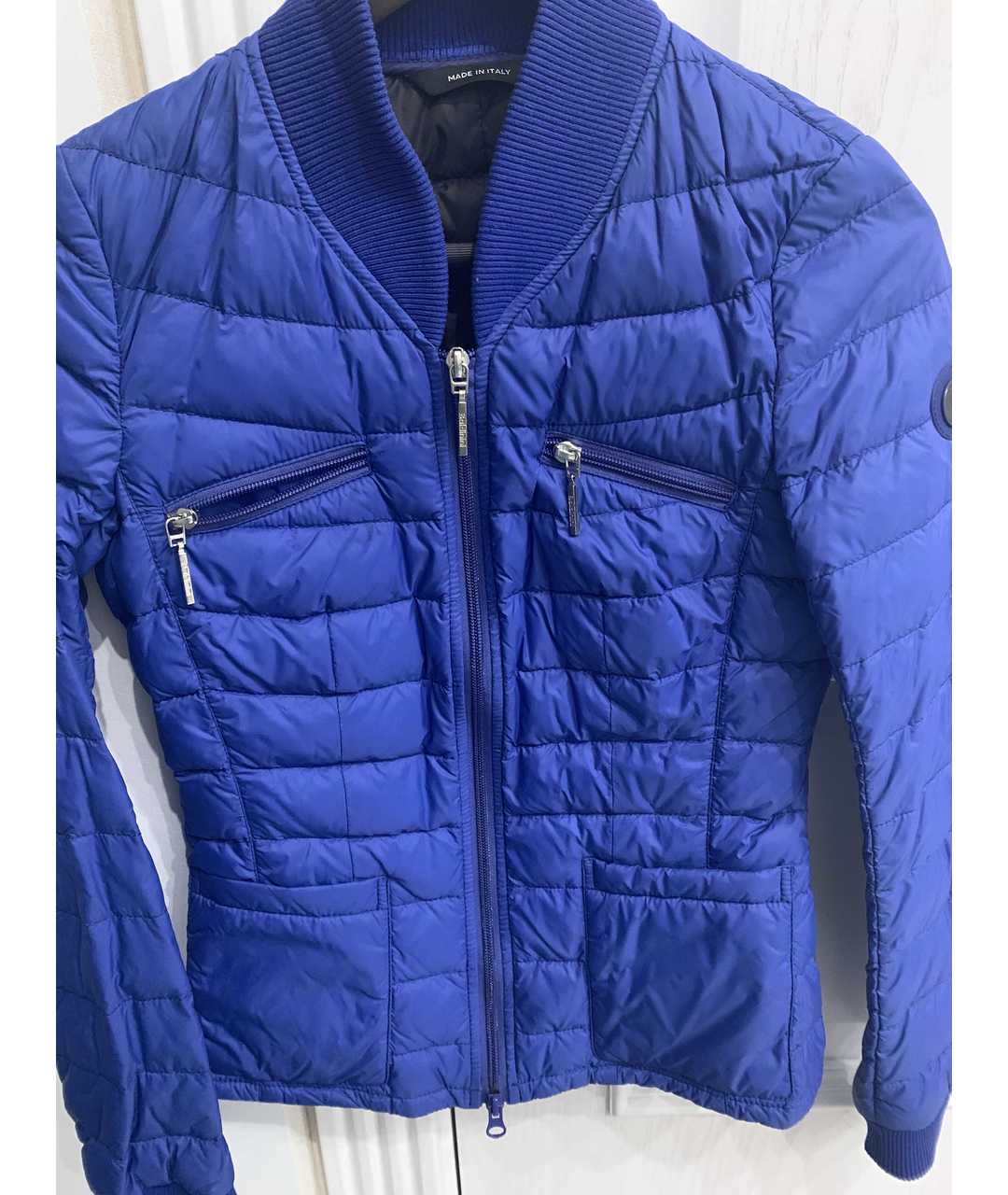 BALDININI Синяя полиамидовая куртка, фото 3