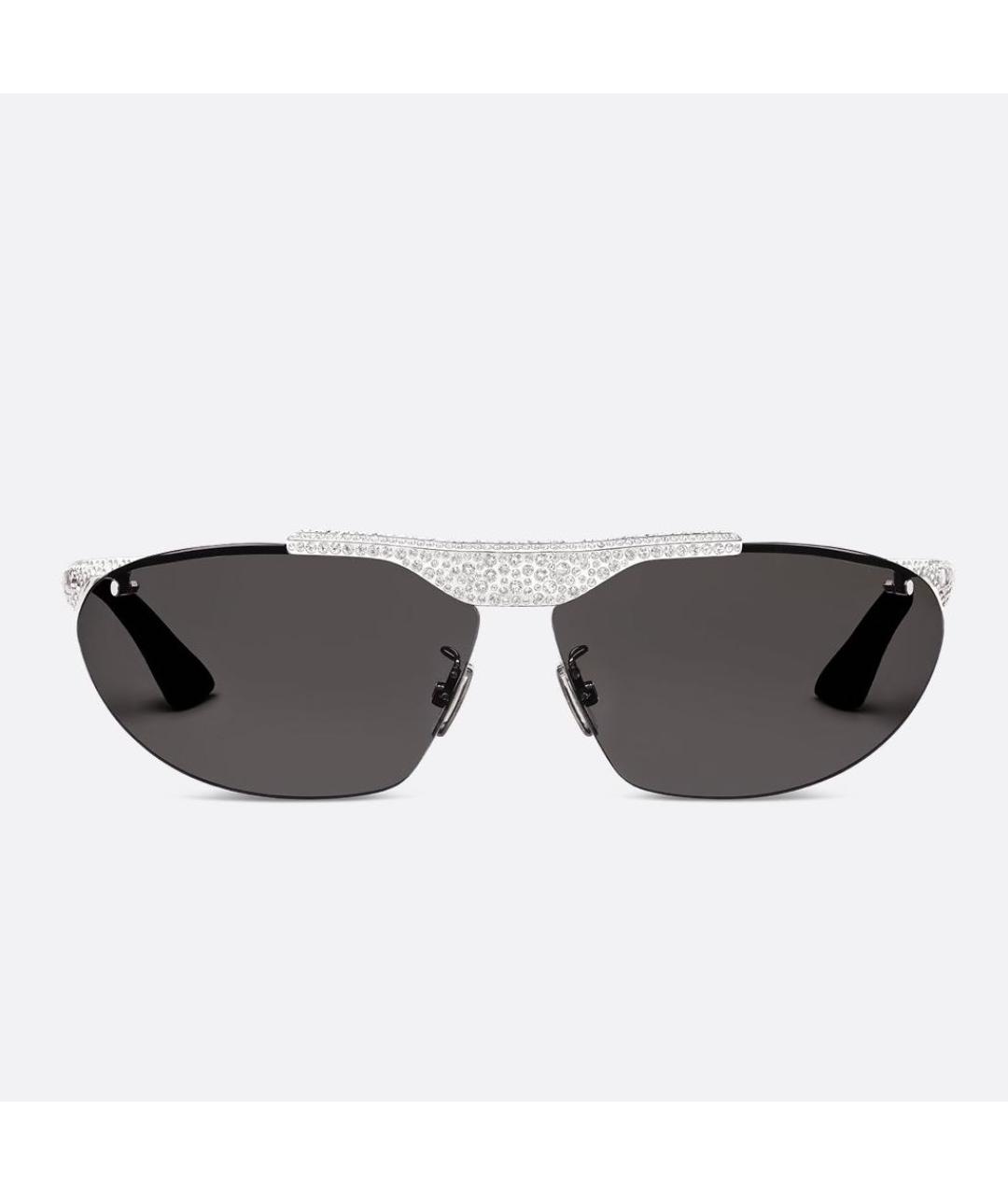 CHRISTIAN DIOR Серые металлические солнцезащитные очки, фото 3
