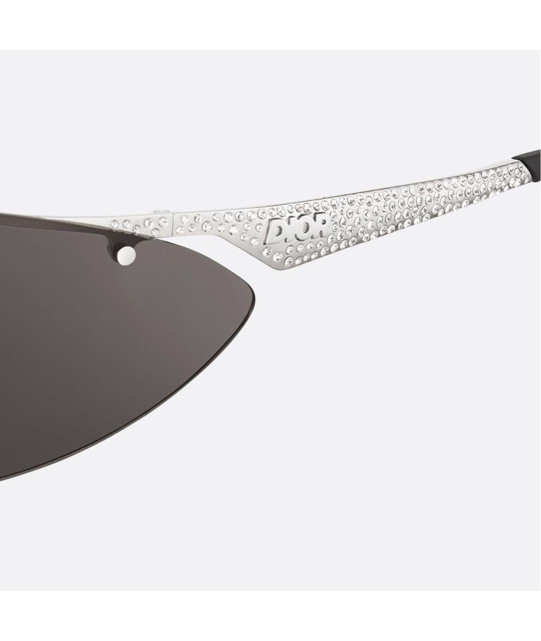 CHRISTIAN DIOR Серые металлические солнцезащитные очки, фото 5