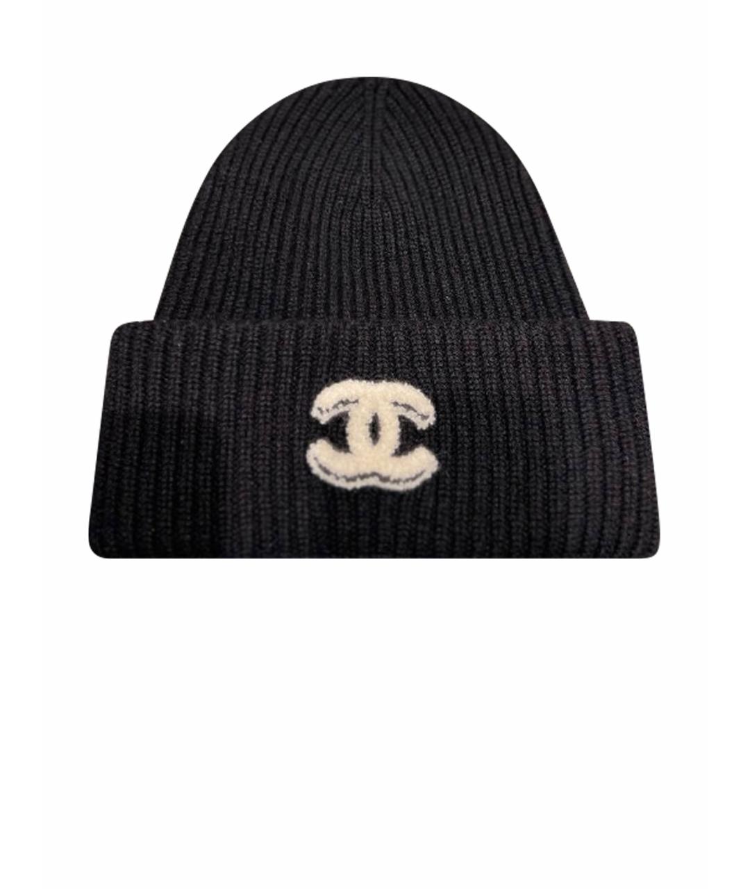 CHANEL Черная шапка, фото 1