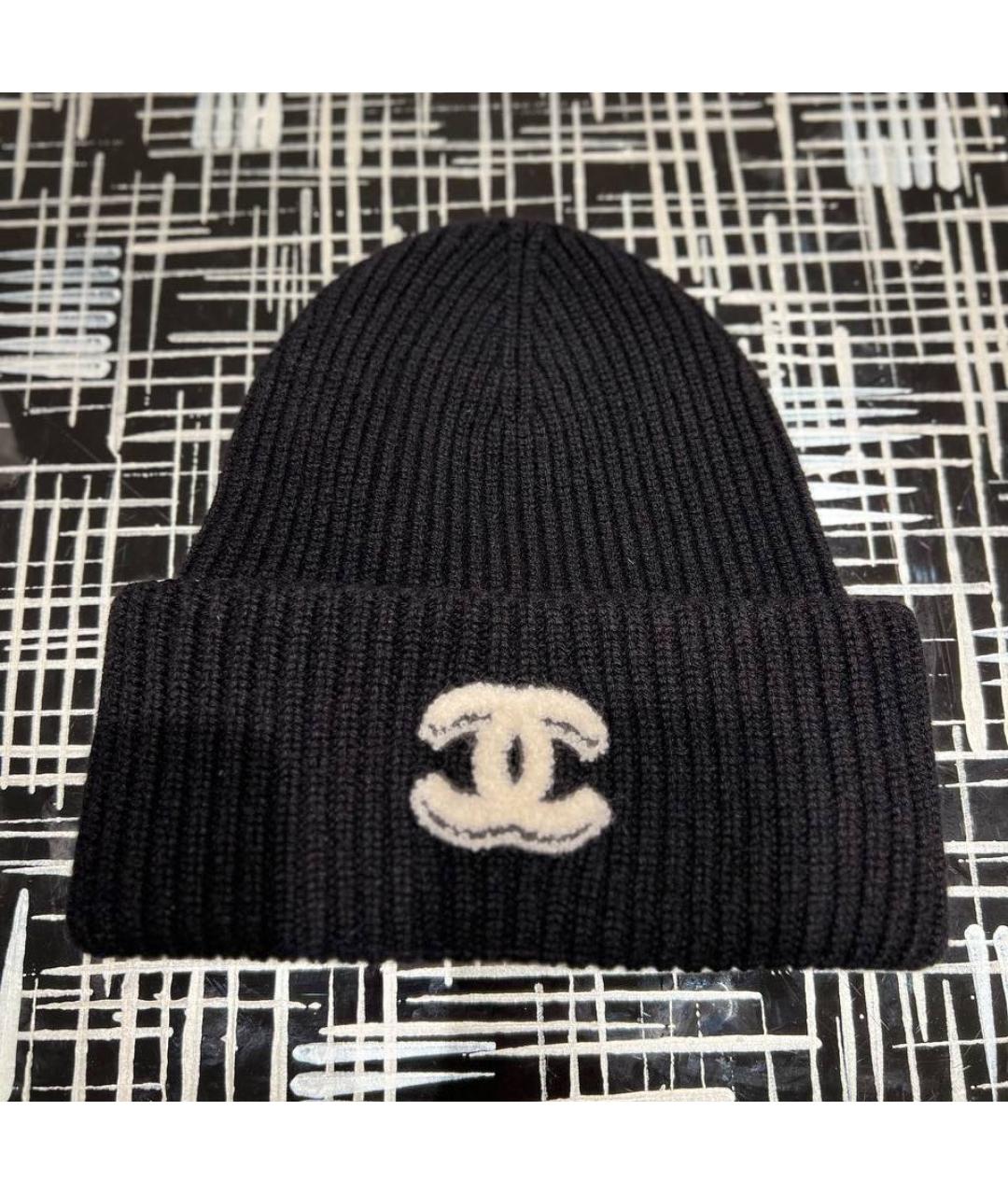 CHANEL Черная шапка, фото 3