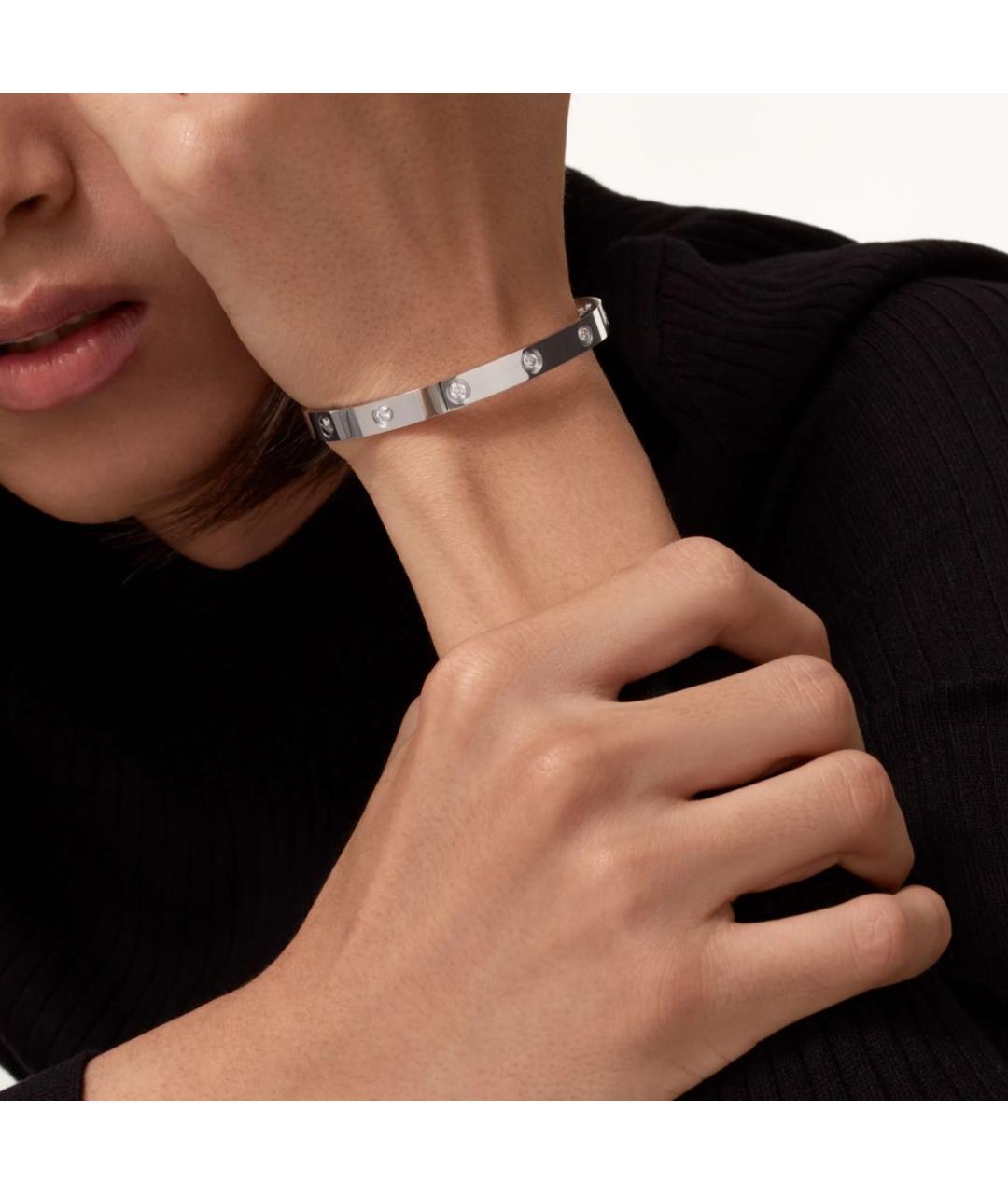 CARTIER Серебрянный браслет из белого золота, фото 3