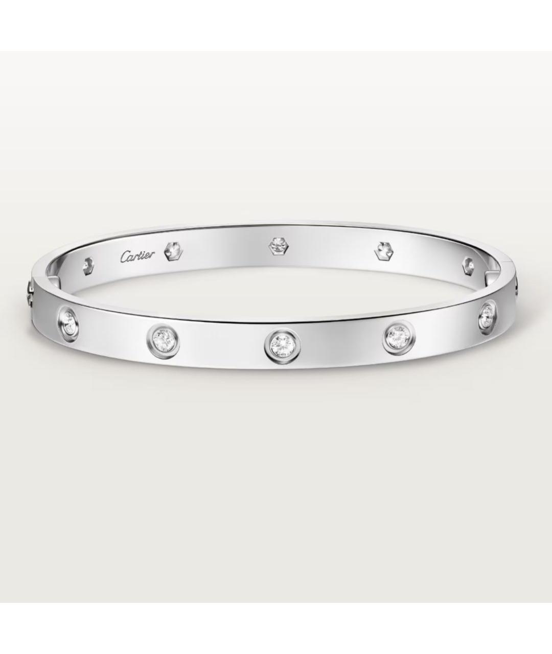 CARTIER Серебрянный браслет из белого золота, фото 4