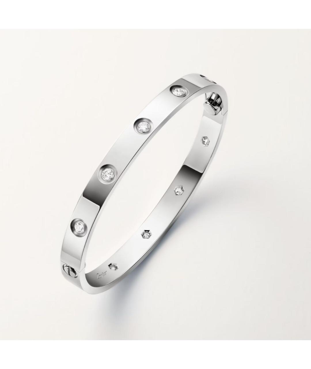 CARTIER Серебрянный браслет из белого золота, фото 2