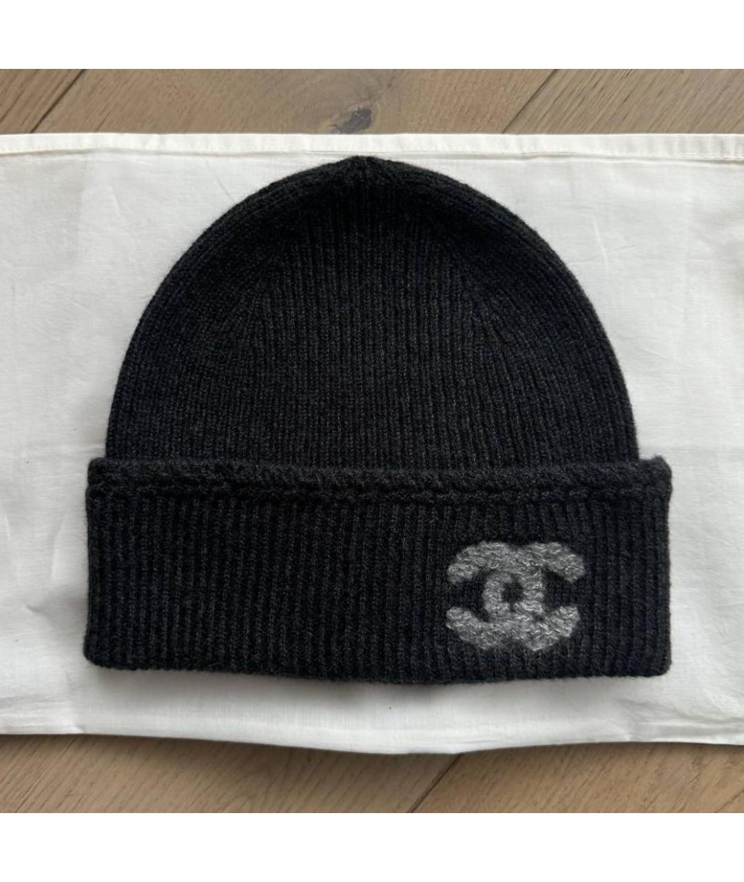 CHANEL Серая кашемировая шапка, фото 4