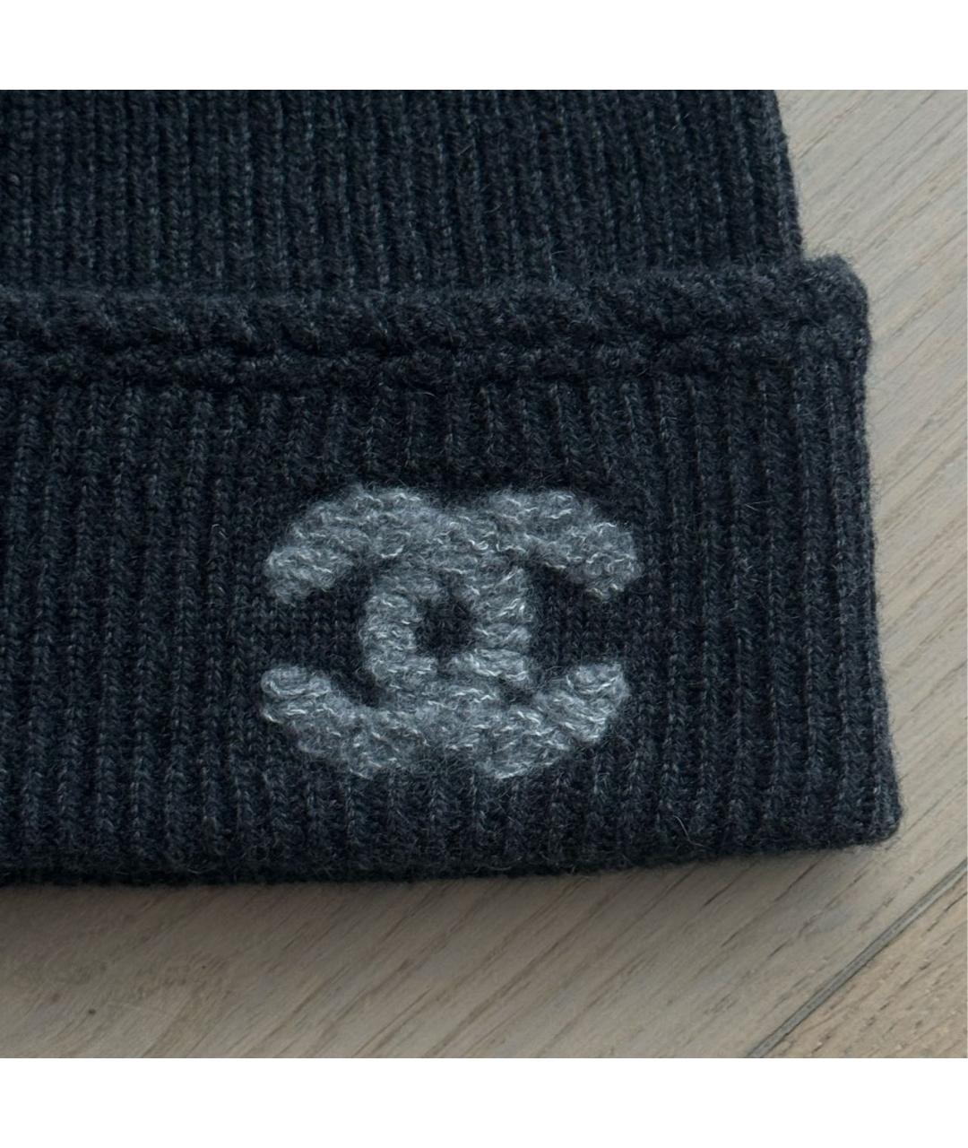 CHANEL Серая кашемировая шапка, фото 3