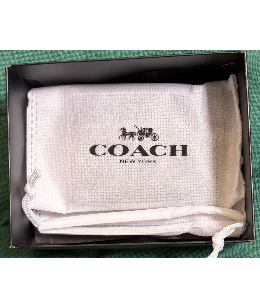 COACH Черный кожаный кардхолдер, фото 3