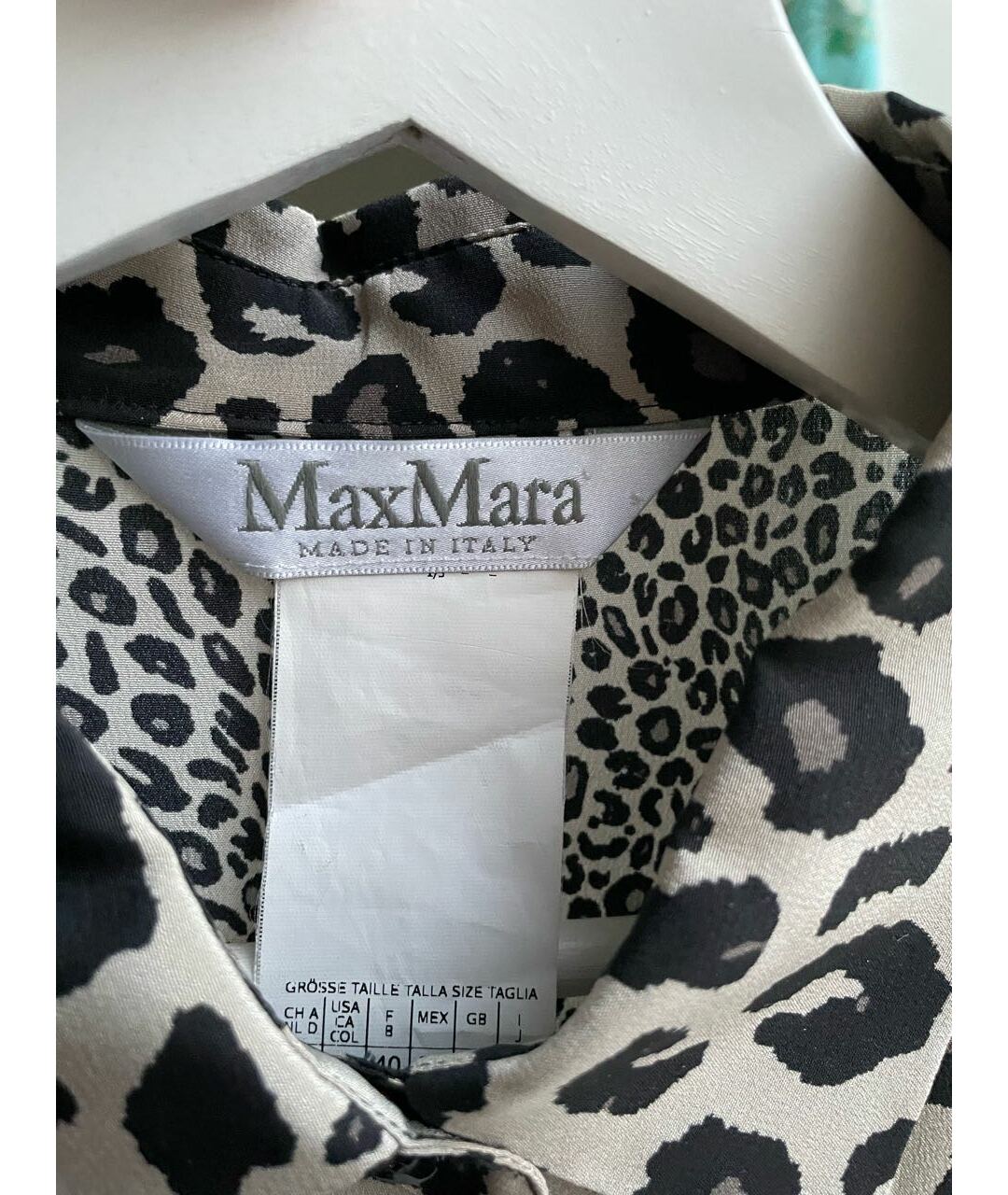 MAX MARA Бежевая шелковая рубашка, фото 2