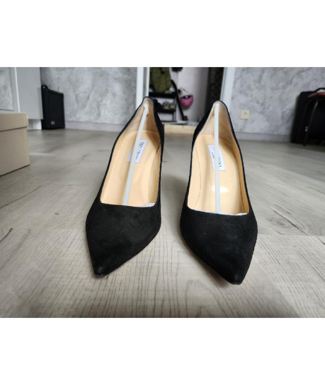 JIMMY CHOO Черные замшевые туфли, фото 2