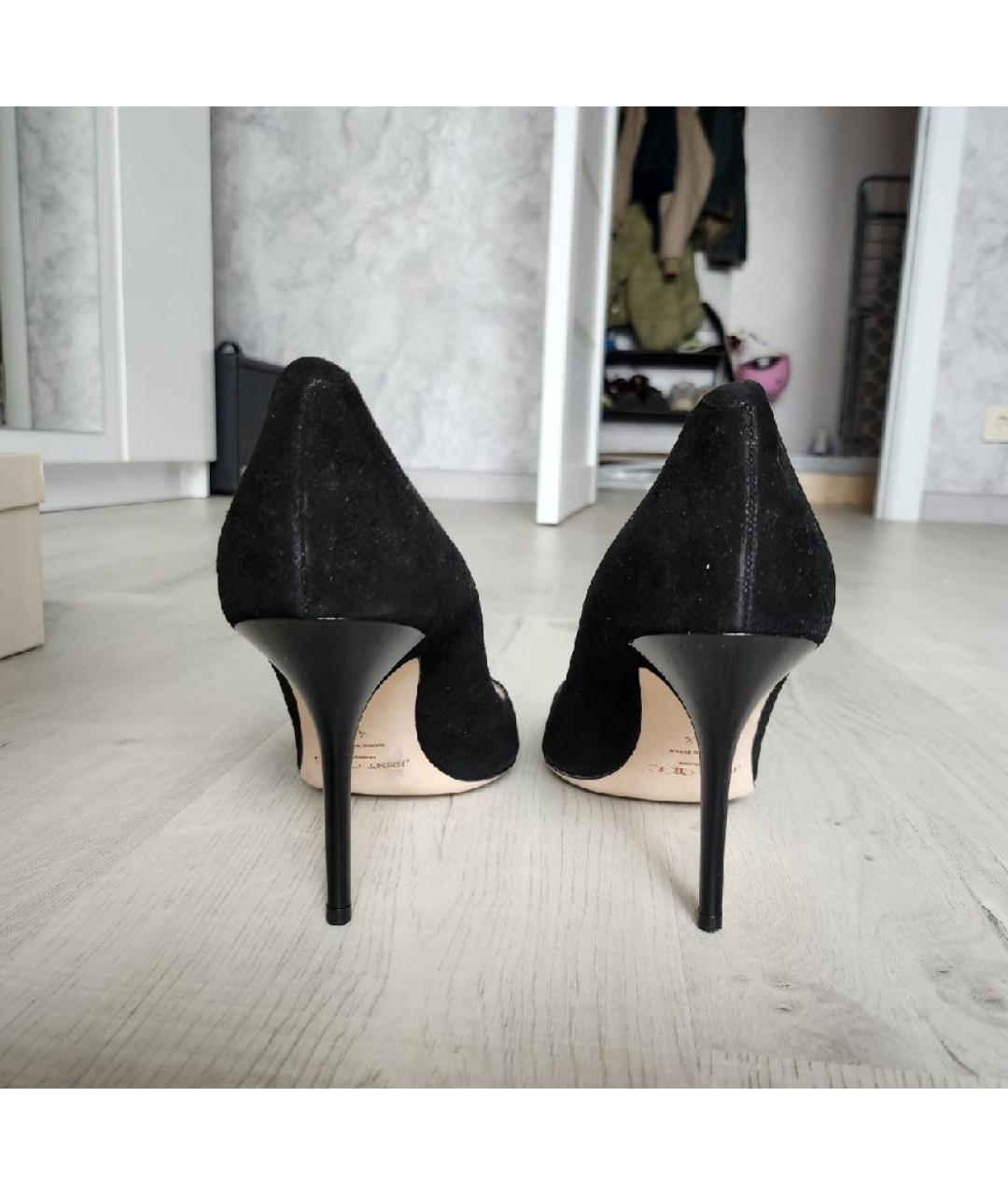 JIMMY CHOO Черные замшевые туфли, фото 4